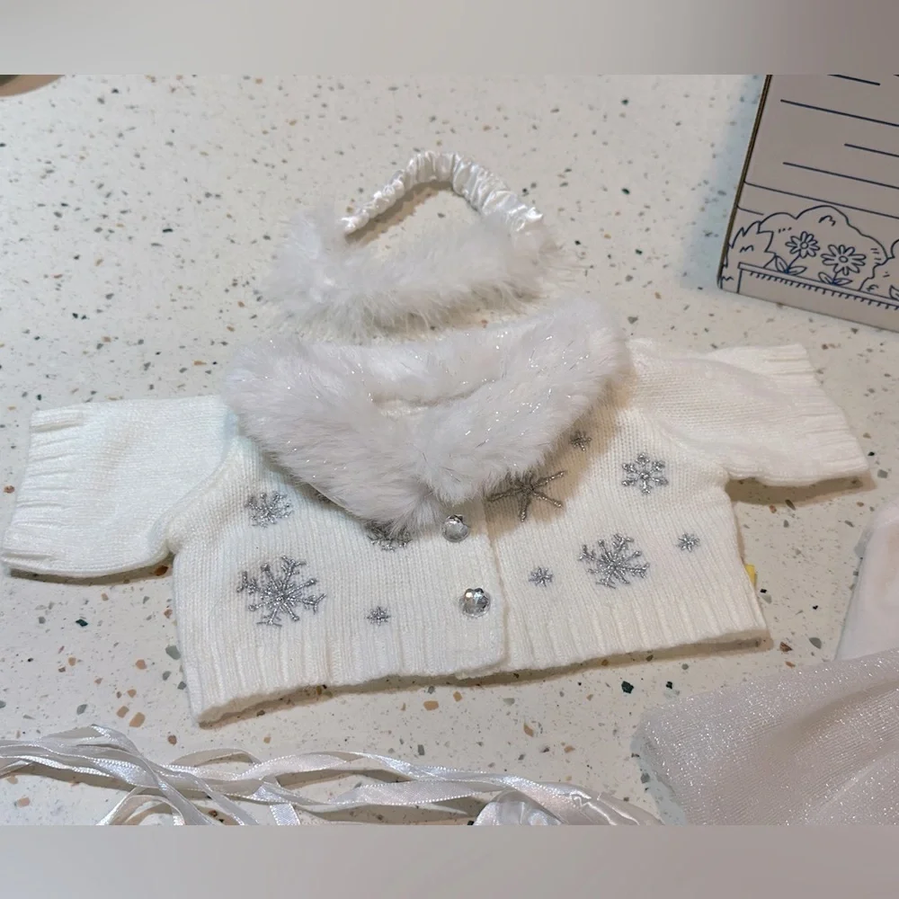 Build-A-Bear Winter Snowflake Outfit Sweater Skirt Slippers Plush‎ NOT Included